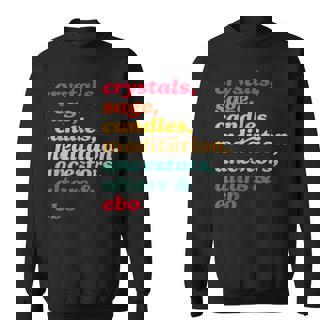 Crystals Sage Candles Meditation Ancestors Altars & Ebo Sweatshirt Unisex | Mazezy