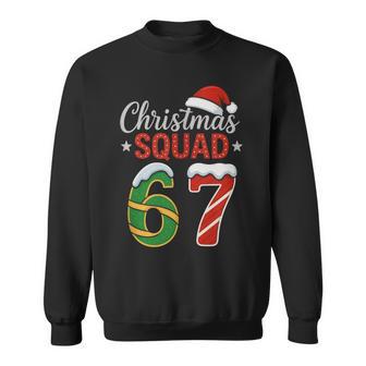 Cute 67 Six Seven Meme Brainrot 67 Christmas Squad Sweatshirt - Thegiftio UK