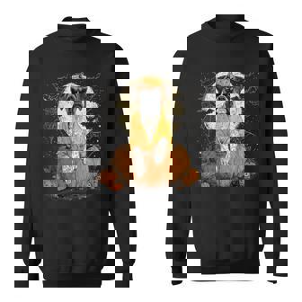 Cute Boxer Dog Halloween Spooky Bats Pumpkins Sweatshirt Unisex | Mazezy