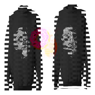 Cute Cartoon Cockroach With Pink Donut Tank Top Sweatshirt Unisex | Mazezy