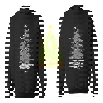 Cute Cats Climbing a Christmas Tree In Playful Holiday Sweatshirt Unisex | Mazezy