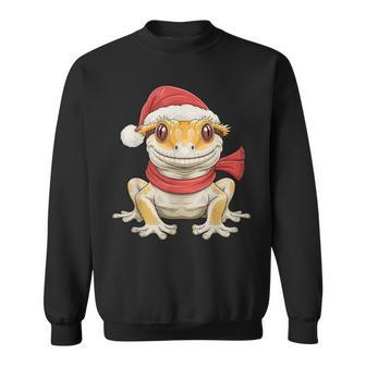 Cute Christmas Crested Gecko Santa Sweatshirt - Seseable
