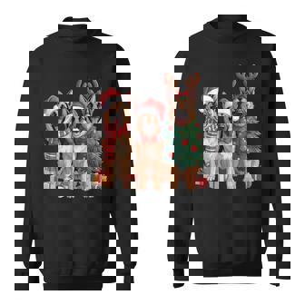 Cute Christmas Dogs Winter Holiday German Shepherd Sweatshirt Unisex | Mazezy