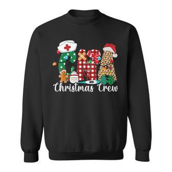 Cute Cna Christmas Crew Santa Gingerbread Nursing Squad Sweatshirt - Thegiftio UK