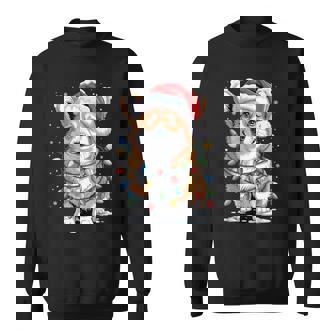 Cute Corgi Christmas Tree Santa Lights Dog Xmas Corgi Sweatshirt - Thegiftio