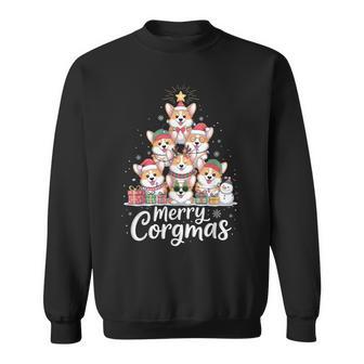 Cute Corgi Christmas Tree Santa Xmas Lights Corgmas Dog Sweatshirt - Thegiftio UK