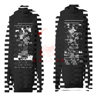 Cute Dachshund Christmas Wearing Sweater Xmas Dog Sweatshirt | Seseable FR