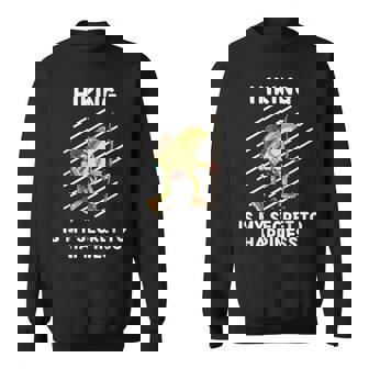 Cute Frog Hiking Is Myecret To Happiness カエル スウェットシャツ - Kawaiitshirt