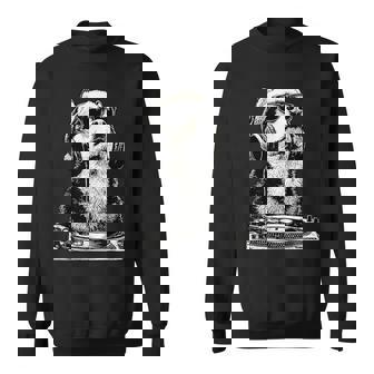 Cute Husky Dj With Sunglasses Santa Dog Christmas Music Sweatshirt | Mazezy