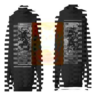Cute Kawaii Gamer Cat Ramen Retro Japanese Cat Gaming Sweatshirt | Seseable UK