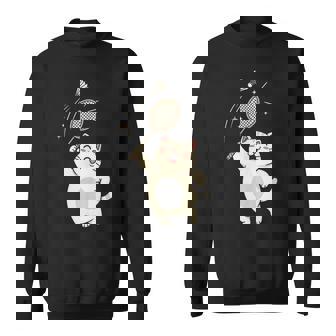 Cute Kitty Badminton Player Shuttlecock Sports Pet Lover Tank Top Sweatshirt Unisex | Mazezy