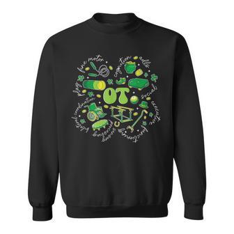 Cute Occupational Therapy Ot Shamrocks St Patrick's Day Sweatshirt | Mazezy