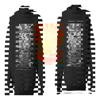 Cute Owl Eating Ramen Japanese Owls Eating Ramen Sweatshirt Unisex | Mazezy