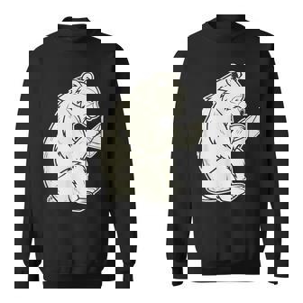 Cute Polar Bear Folds Origami Ship Origami Polar Bear Sweatshirt Unisex | Mazezy