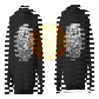 Cute Raccoon Playing Banjo Forest Nature Cottagecore Vintage Sweatshirt Unisex | Mazezy