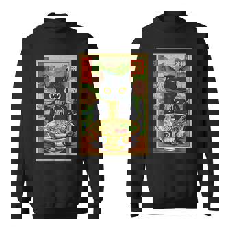 Cute Ramen Cat Nature Flowers Noodle Anime Sweatshirt Unisex | Mazezy