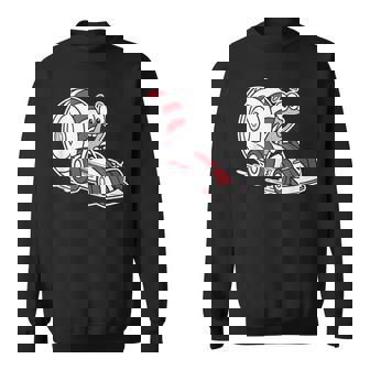 A Cute Snail Is Driving a Race Car Racing Snail Sweatshirt Unisex | Mazezy