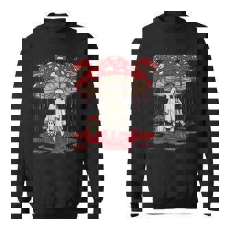 Cute Spooky Mushroom Ghost Cottagecore Mushroom Lover Sweatshirt Unisex | Mazezy