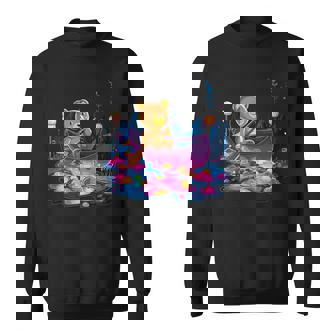 Cute Teddy Bear Canoeing Sparkling Lake Tank Top Sweatshirt Unisex | Mazezy