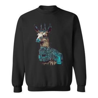 Cyberpunk Llama Art Digital Print For Wall Photography Sweatshirt Unisex | Mazezy