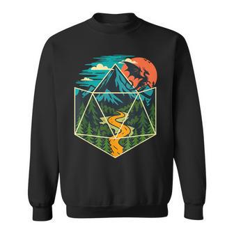 D20 Dice World Rpg Tabletop Games D20 Tabletop Sweatshirt - Monsterry