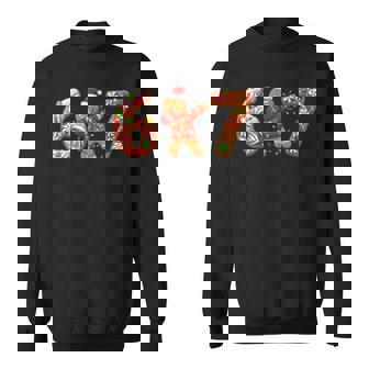 Dabbing Gingerbread Man 67 Meme Candy Christmas Sweets Boys Sweatshirt Unisex | Mazezy