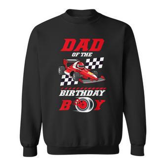 Dad Of The Birthday Boy Pit Crew Race Car Matching Family Sweatshirt - Thegiftio UK