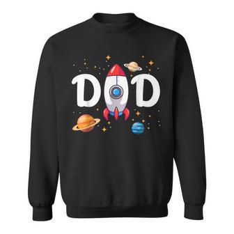 Dad Of The Birthday Boy Space Astronaut 1St Birthday Family Sweatshirt - Thegiftio UK