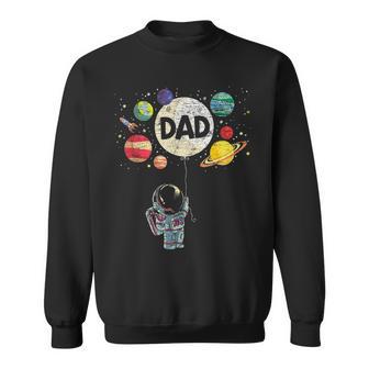 Dad Of The Birthday Boys Space Astronaut Family Party Daddy Sweatshirt - Thegiftio UK