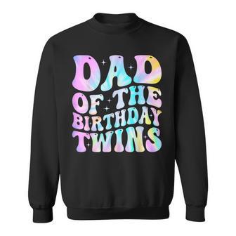 Dad Of The Birthday Twins Family Matching Birthday Party Sweatshirt - Thegiftio UK