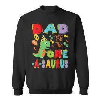 Dad Of The One-A-Saurus 1St Birthday Boy Dinosaur Sweatshirt - Thegiftio UK