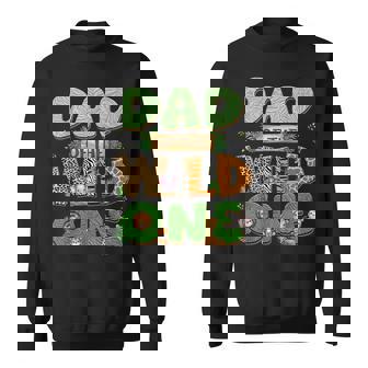 Dad Of The Wild One Birthday Family Matching Party Decor Sweatshirt - Monsterry
