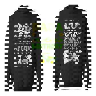 Dada Of The Birthday Boy Tractors Farm Trucks Family Party Sweatshirt Unisex | Mazezy