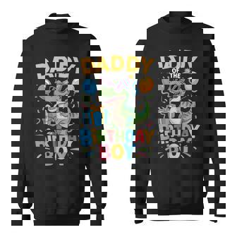 Daddy Of The Birthday Party Outfit Dinosaur Squad Dad Sweatshirt - Thegiftio