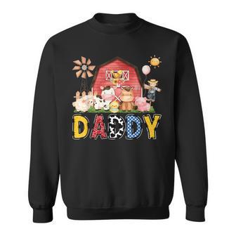Daddy Farm Cow Birthday Boy Matching Family Party Sweatshirt - Thegiftio UK