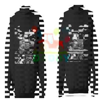 Daddy Tractor Farm Trucks Family Birthday Party Sweatshirt Unisex | Mazezy