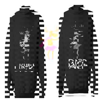 Dancer Prancer Christmas Dancing Reindeer Sweatshirt Unisex | Mazezy