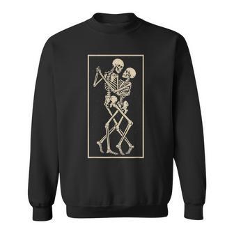 Dancing Skeleton Couple – Romantic Gothic Halloween Sweatshirt - Thegiftio UK