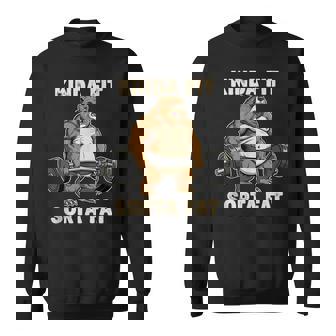 Deadlift Bear Kinda Fit Sorta Fat Weightlifting Gym Tank Top Sweatshirt Unisex | Mazezy