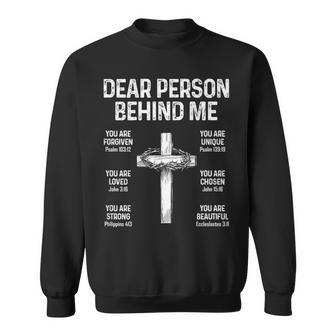 Dear Person Behind Me You Are Forgiven Unique On Back Sweatshirt | Seseable FR