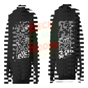 Deck Trails With Hidden Caches Geocaching Adventure Sweatshirt Unisex | Mazezy