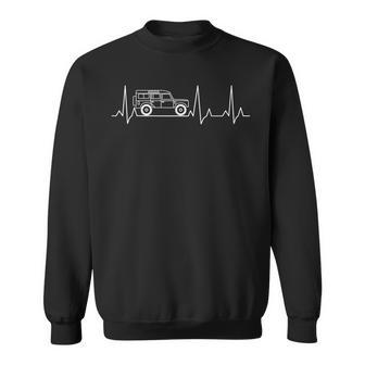 Defender Herzfrequenz Offroad 4X4 Geschenk Liebe 4Wd Sweatshirt - Seseable