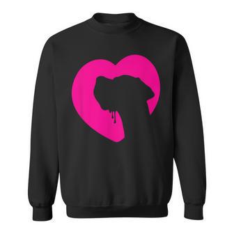 Deutsche Dogge Profil Herz Pink Sweatshirt - Geschenkecke