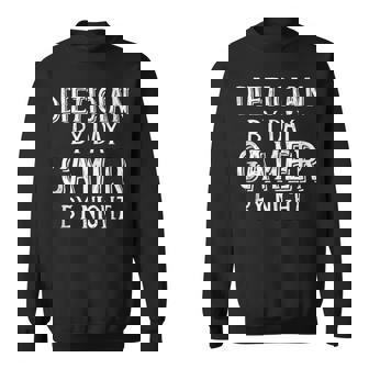 Dietician By Day Gamer By Night Nutritional Health Dietician Tank Top Sweatshirt Unisex | Mazezy