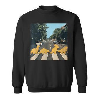 Dino Nuggets Crosswalk Dinosaur Rock Lover Sweatshirt - Thegiftio UK
