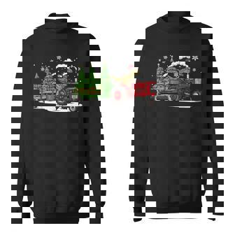 Dinosaur Christmas T Rex Pajamas Xmas Lights Sweatshirt - Monsterry