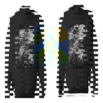Dinosaures Hurlant À La Lune Sweater e - Cadeauxyz