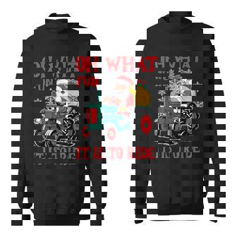 Dirt Bike Ugly Christmas Motocross What Fun It Is To Ride Sweatshirt | Seseable FR