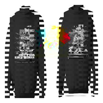 Dj Cat Maison Drôle De Musique Chat Amateur De Musique Sweater e - Cadeauxyz