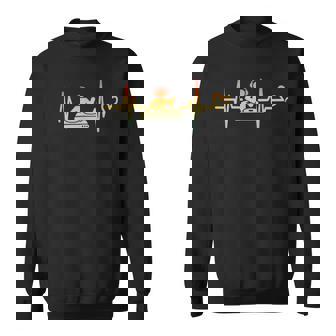 DJ Heartbeat Music Pulse Line Minimal Sweatshirt Unisex | Mazezy